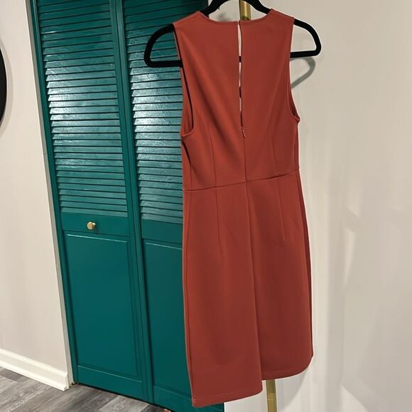 Black Swan NWOT rust form fitted dress - Picture 5 of 6